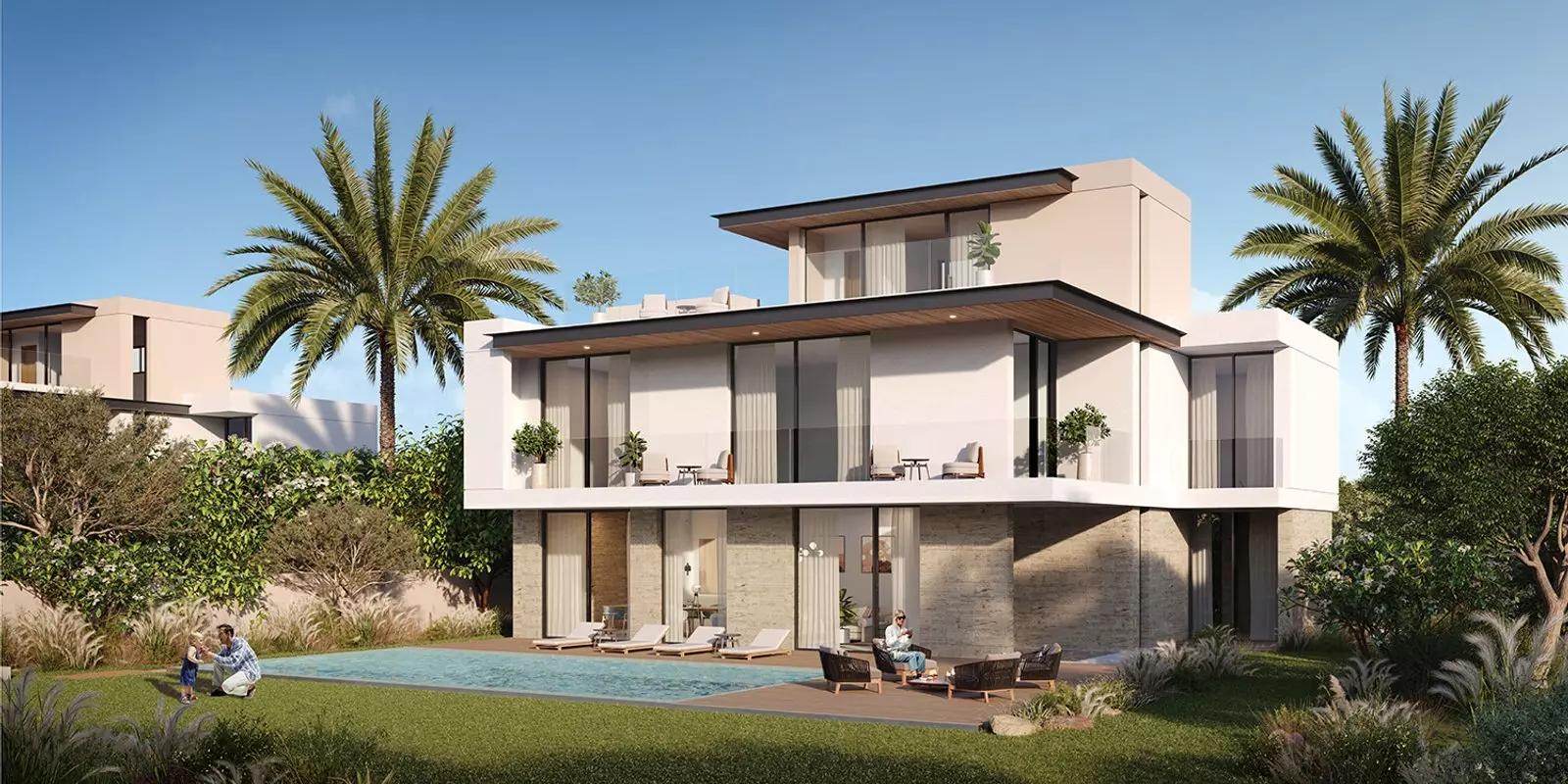 Farm Gardens community pool area, The Valley, Dubai