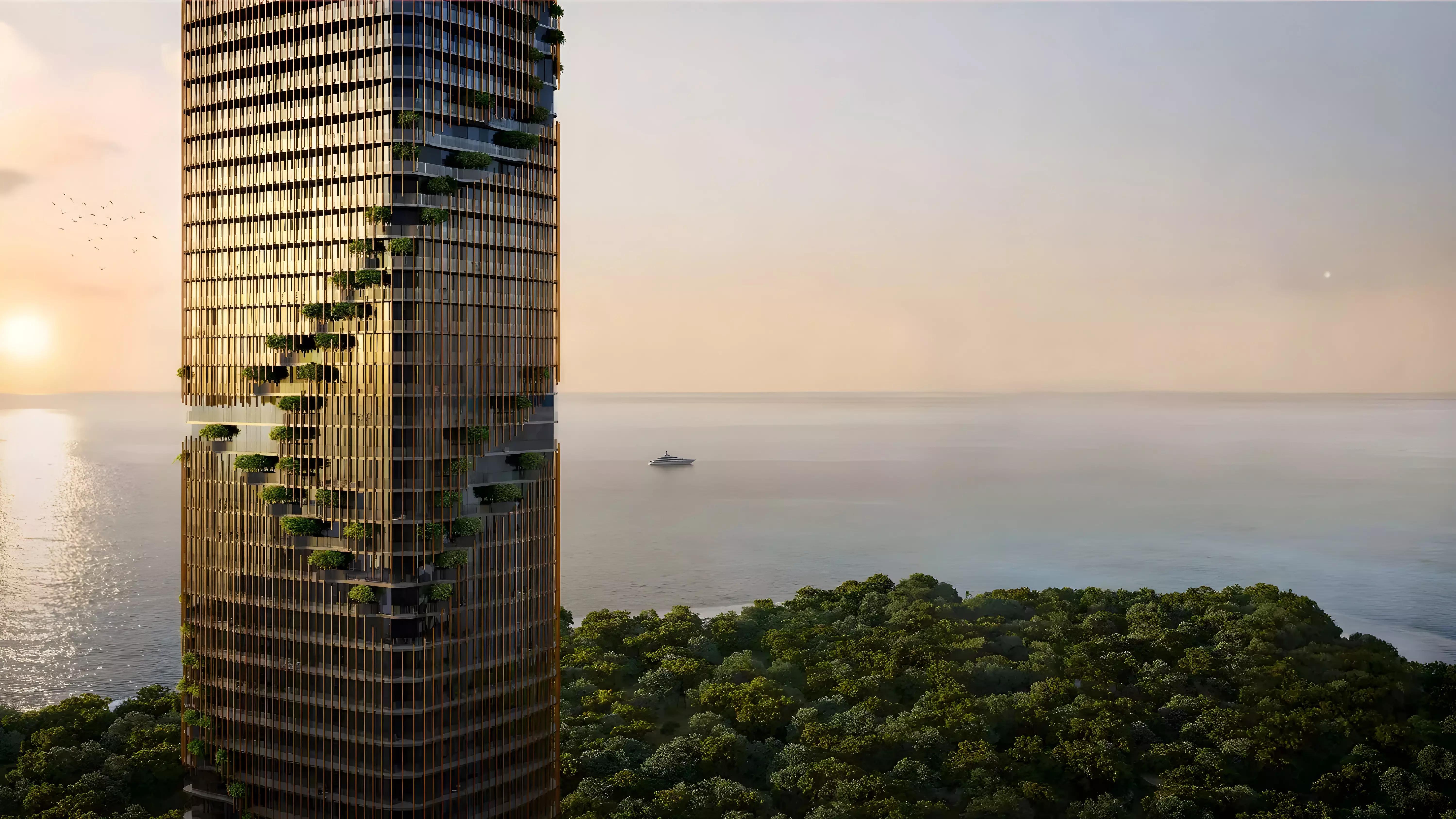 Kanyon by Beyond apartment interior living space, Dubai Maritime City