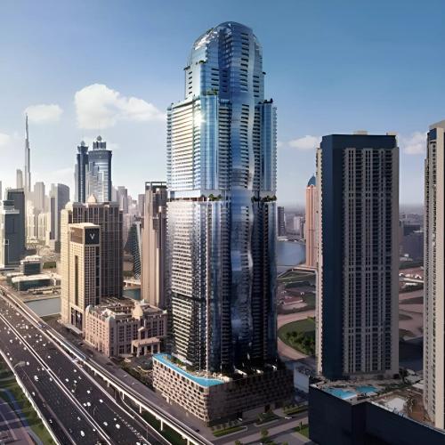 Al Habtoor Tower exterior view within Al Habtoor City, Business Bay, Dubai