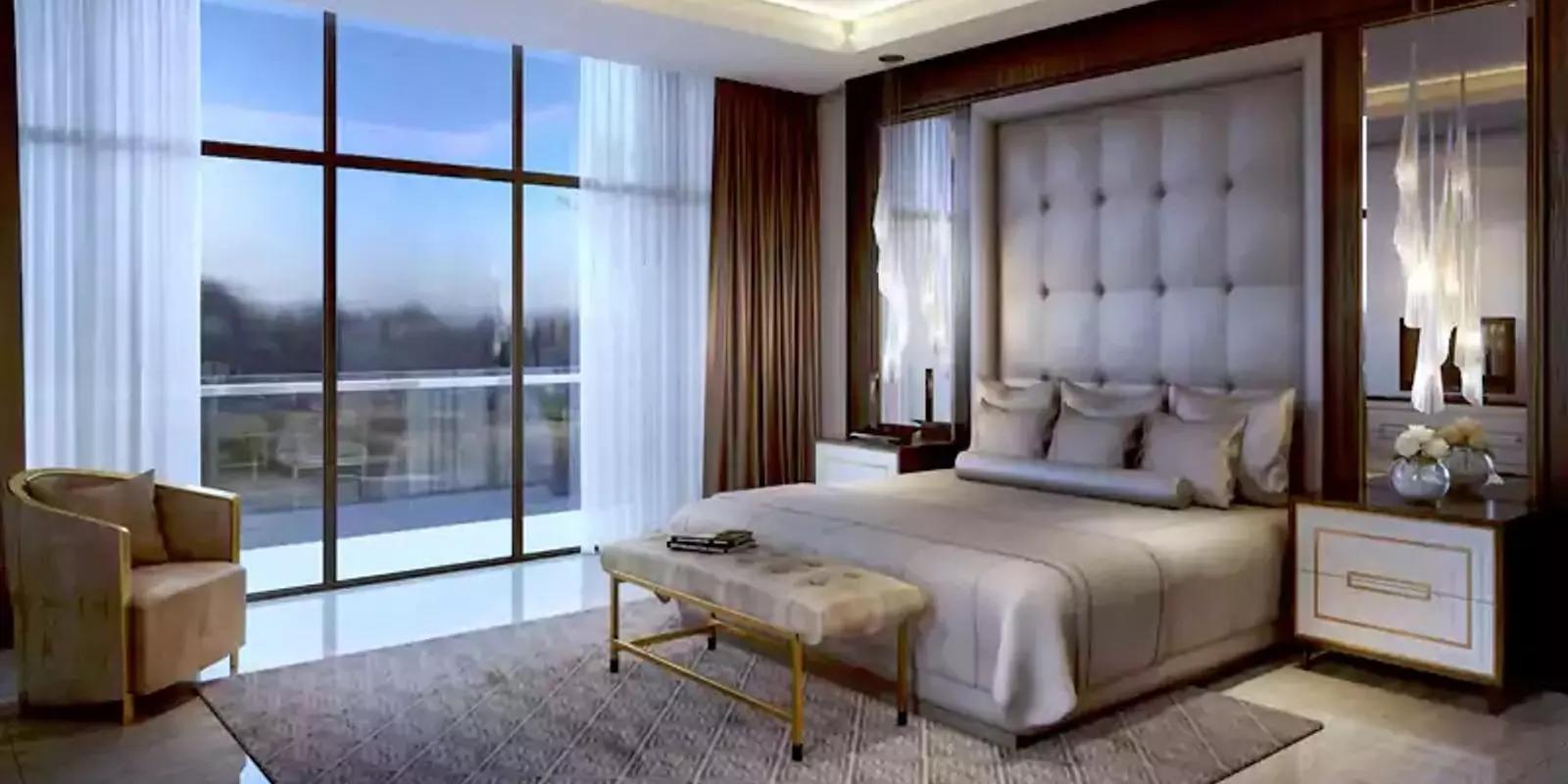 Greenwoods Phase 2 landscaped courtyard and walkway, DAMAC Hills, Dubai