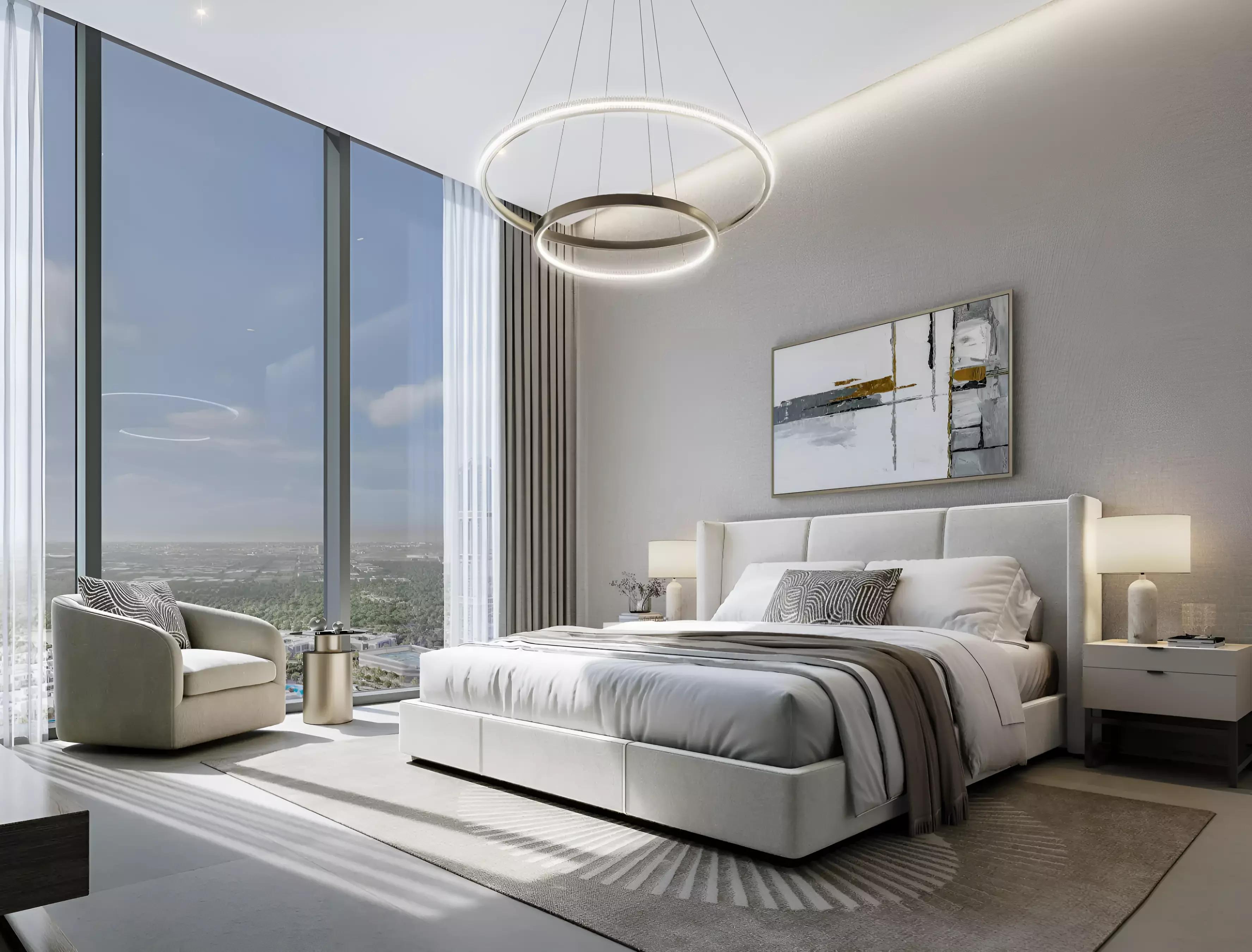 Skyvue Solair landscaped gardens and walkway, Sobha Hartland II, Dubai