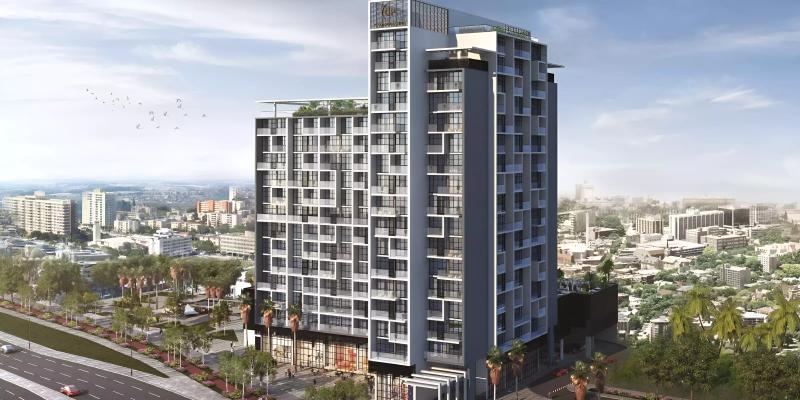 Prive Residence exterior building facade, Dubai Hills Estate, Dubai