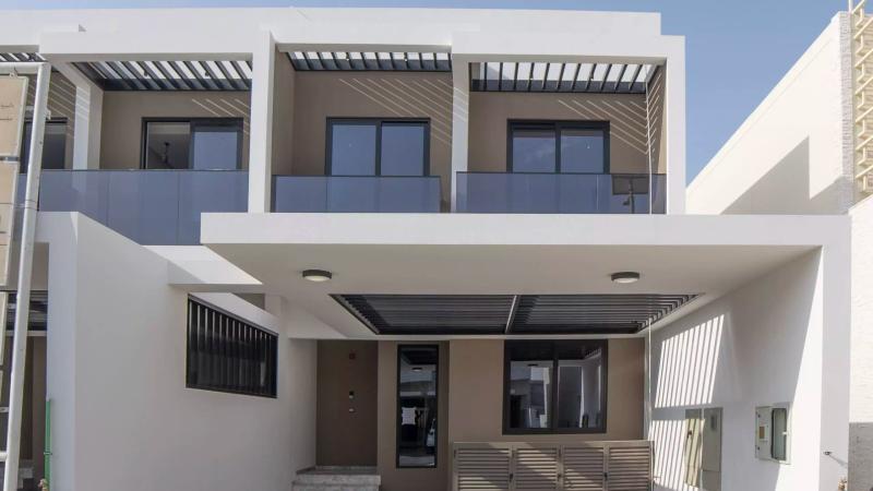 Prestige villa exterior at Al Furjan, Dubai, showing freehold villa architecture