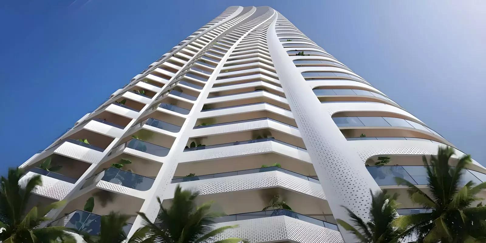 Volta Tower amenity deck and landscaped area
