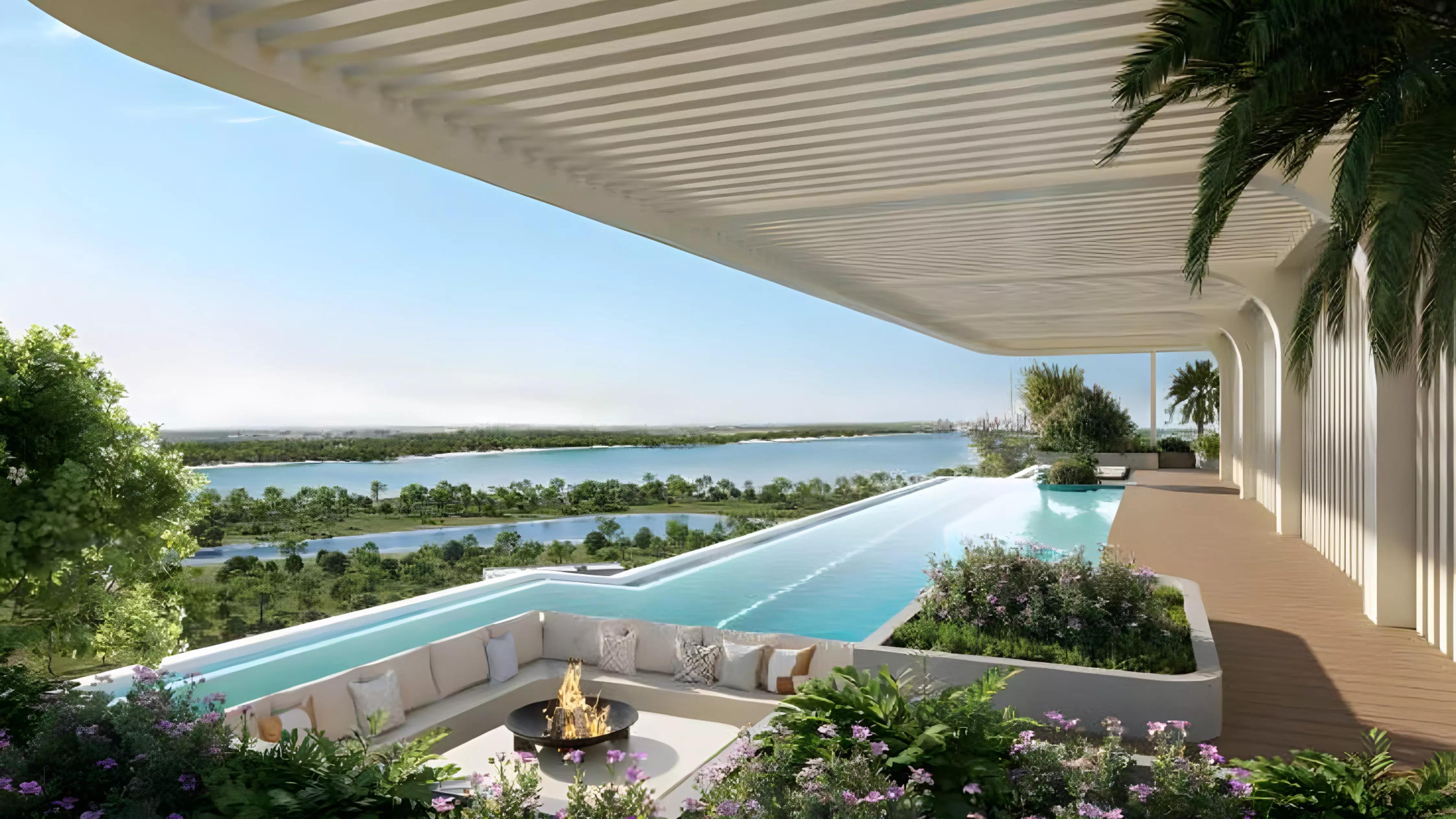 Interior living space render at The Caden, Meydan, Dubai