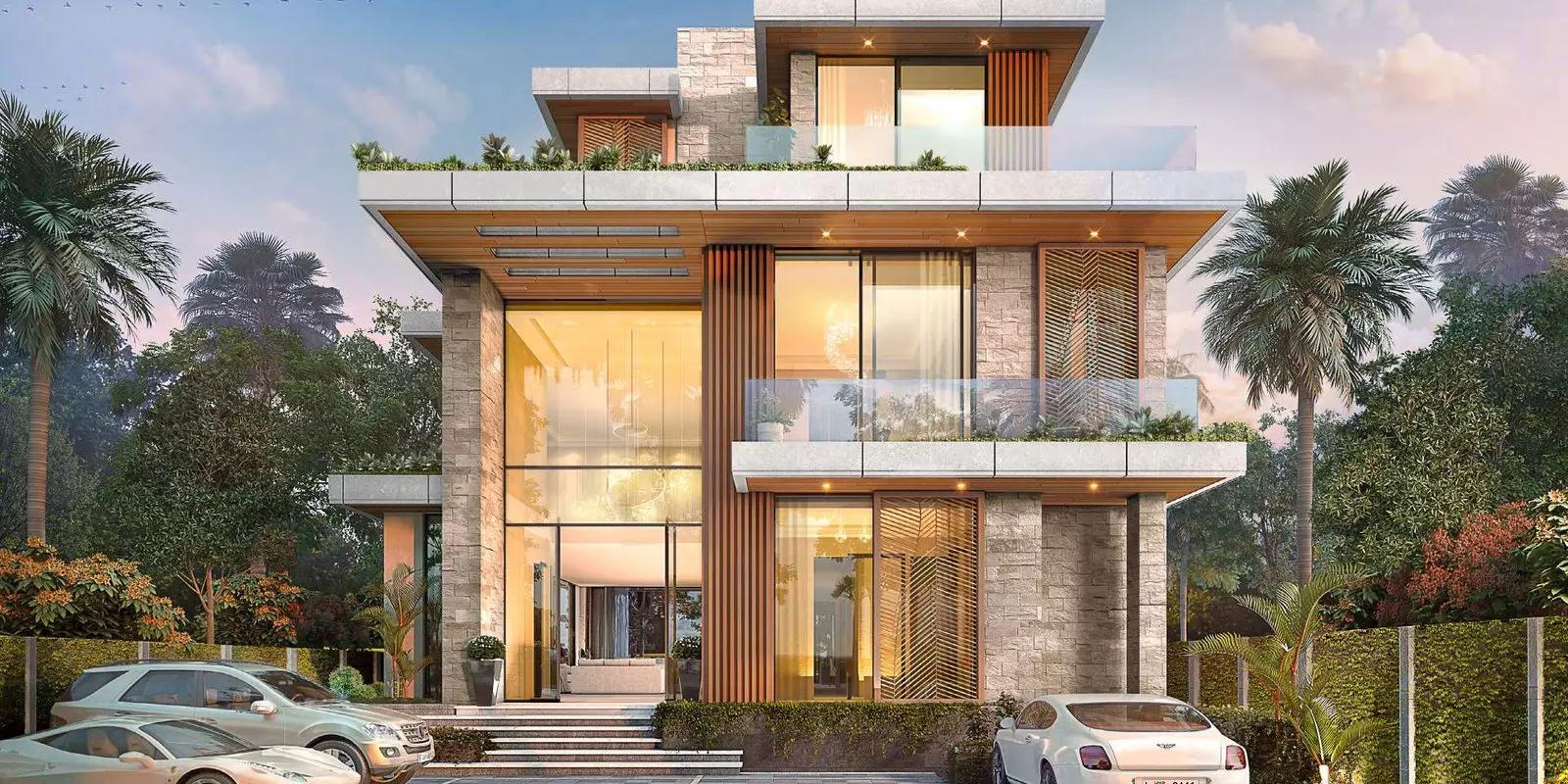 Cavalli Estates villa private garden and outdoor terrace, Damac Hills, Dubai