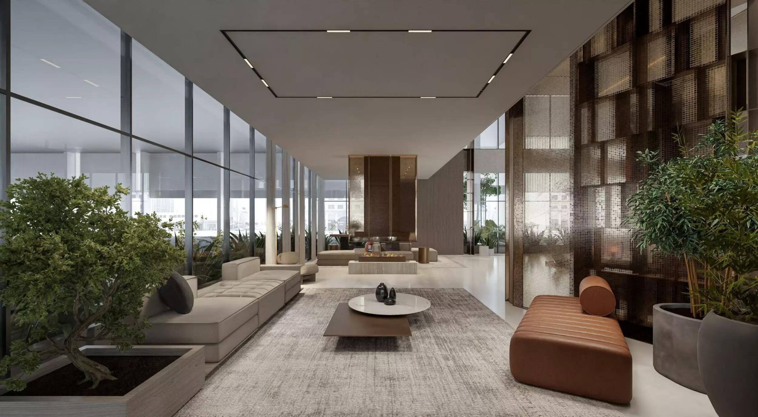 Beverly Gardens apartment living room interior, Al Furjan