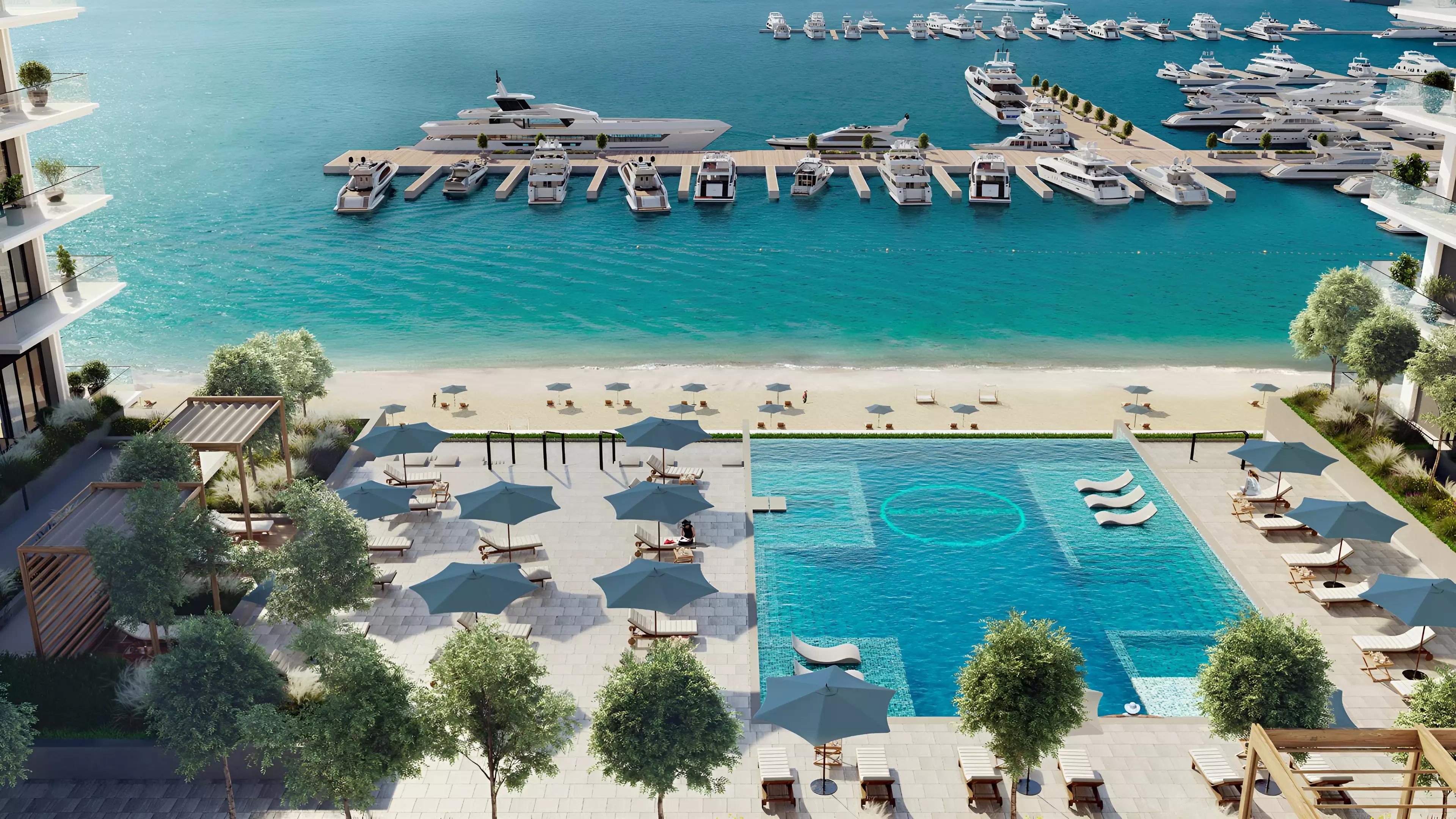 Indoor swimming pool at Address Residences The Bay, Dubai Harbour