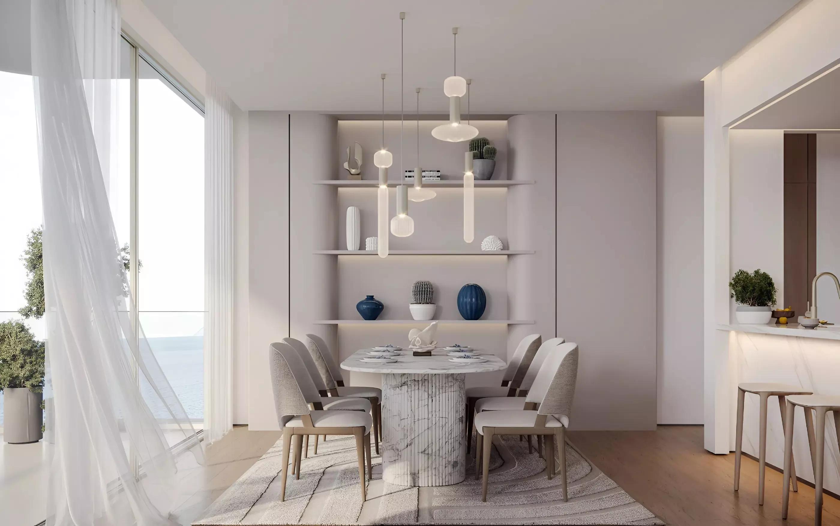 Ayamore Residence kitchen and dining area, Dubai Islands