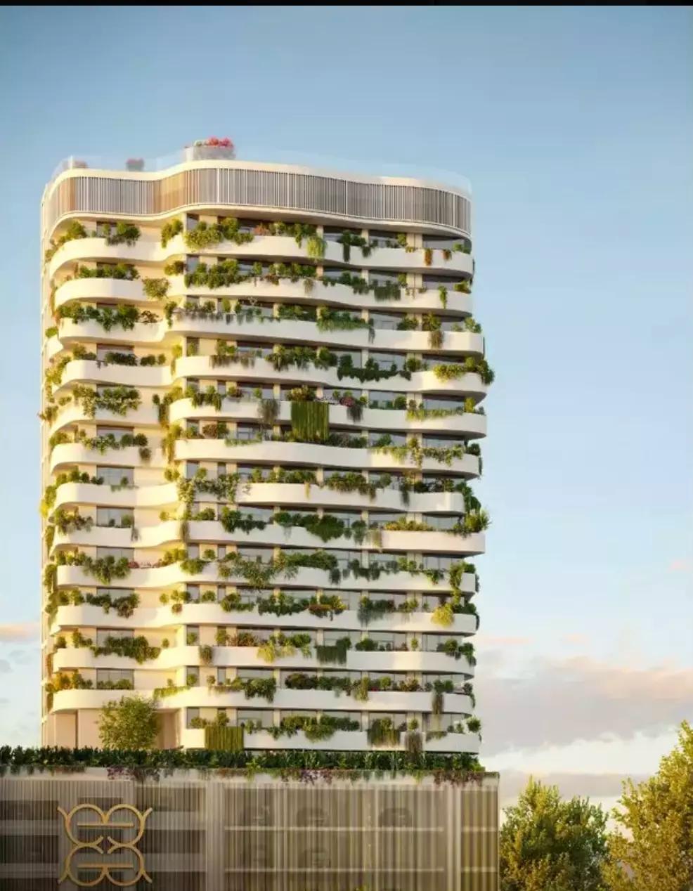 Exterior facade of Elegance By Chaimaa apartment building in Jumeirah Village Circle, Dubai