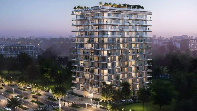 Seraph by Wadan exterior facade view, Dubai Land Residence Complex, Dubai