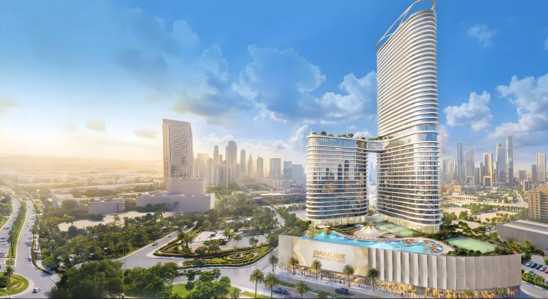 Serenz exterior facade view, Danube Properties, JVC, Dubai