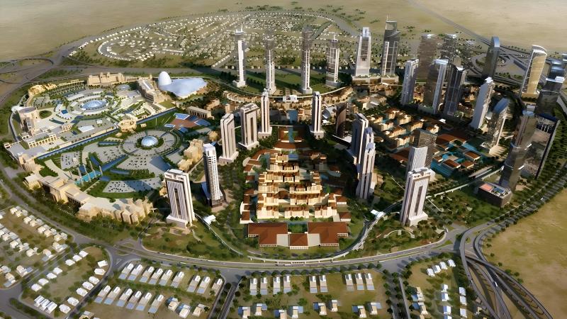 Neo Place residential building exterior, Dubai Land Residence Complex, Dubai