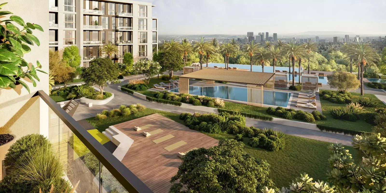 Terrazzo Residences apartment interior living area, JVC, Dubai