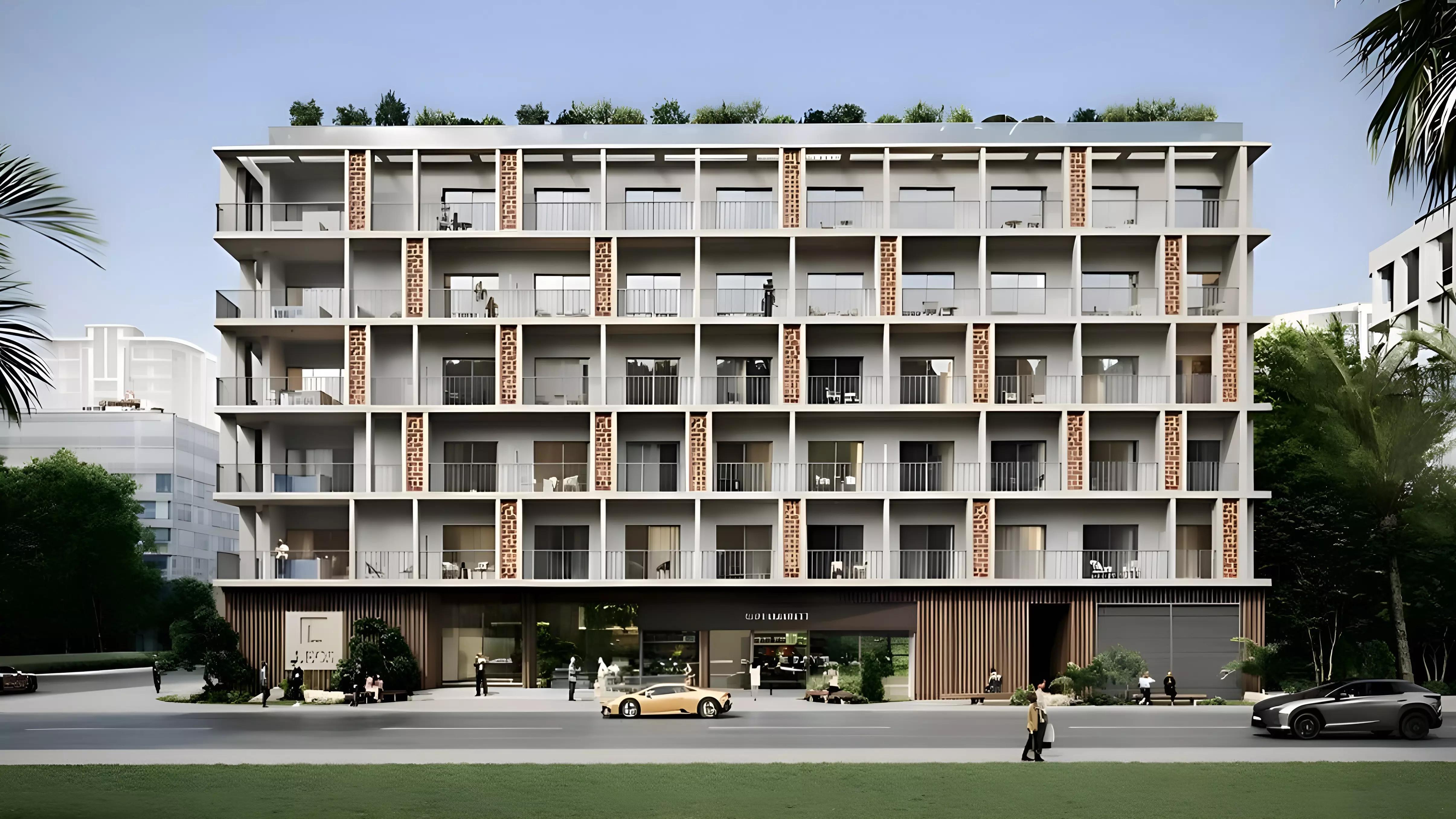 Cavendish Square apartment building exterior in Jumeirah Village Triangle, Dubai