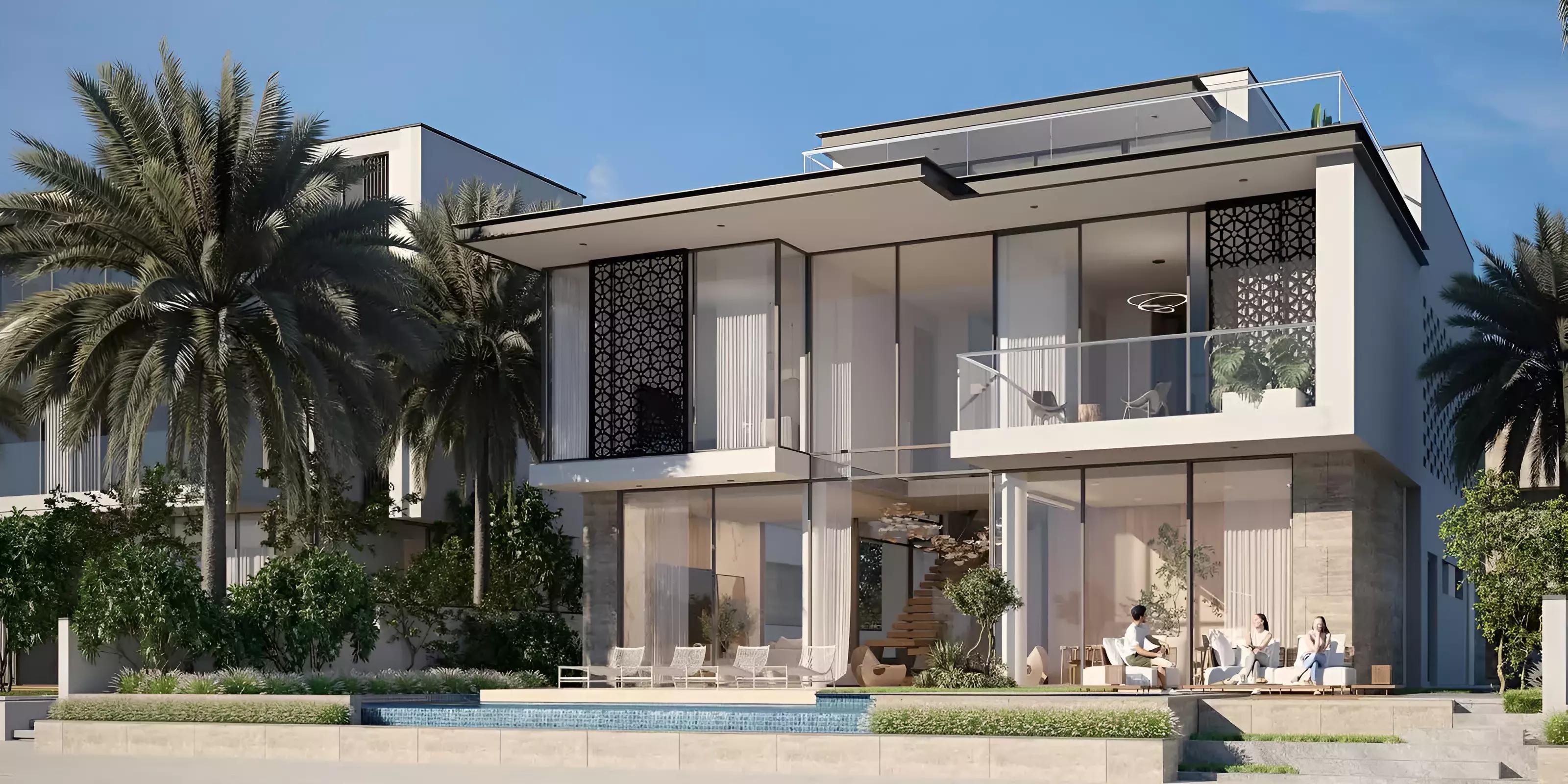 The Beach Collection Villas exterior view by Nakheel, Palm Jebel Ali, Dubai