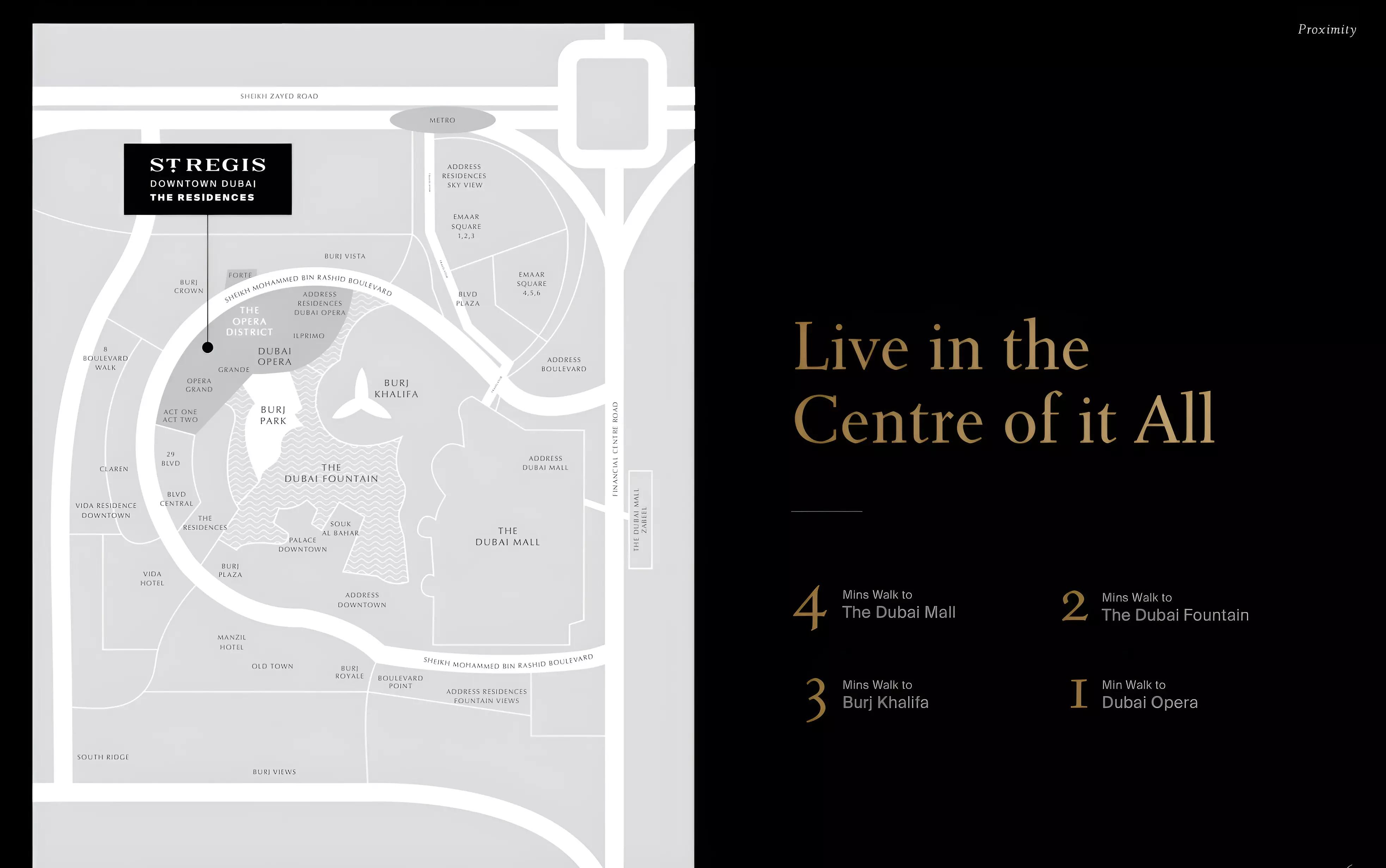 St Regis The Residences master plan, Burj Khalifa area, Downtown Dubai