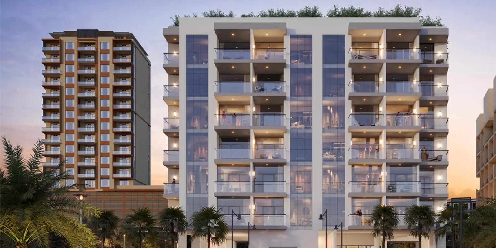 Supreme Residence building entrance and driveway, Arjan, Dubai