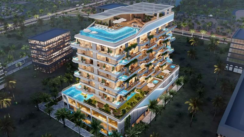 Tivanno Residence exterior tower view, Dubai Islands, Dubai