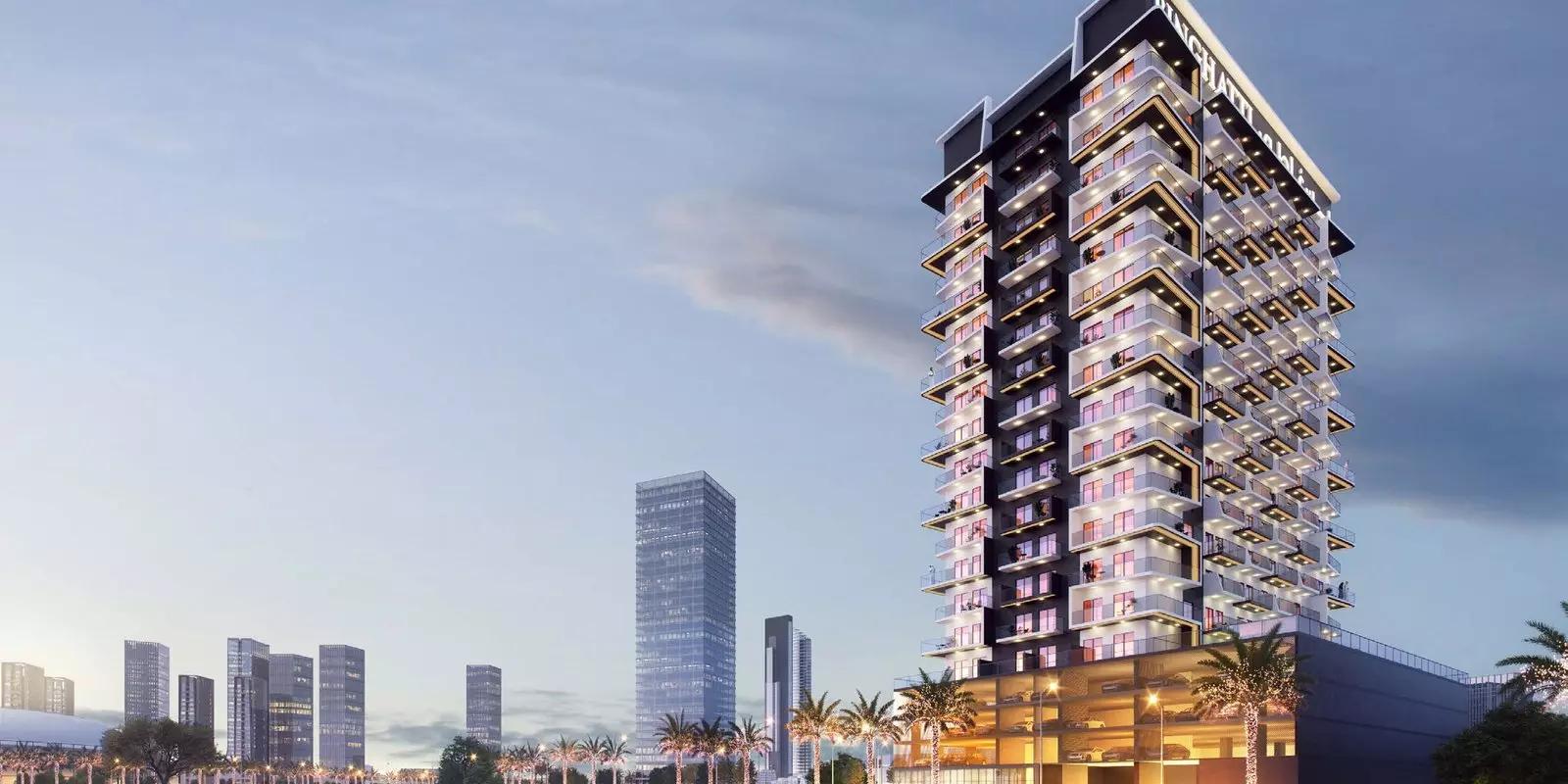 Binghatti Nova apartment interior living space, JVC, Dubai