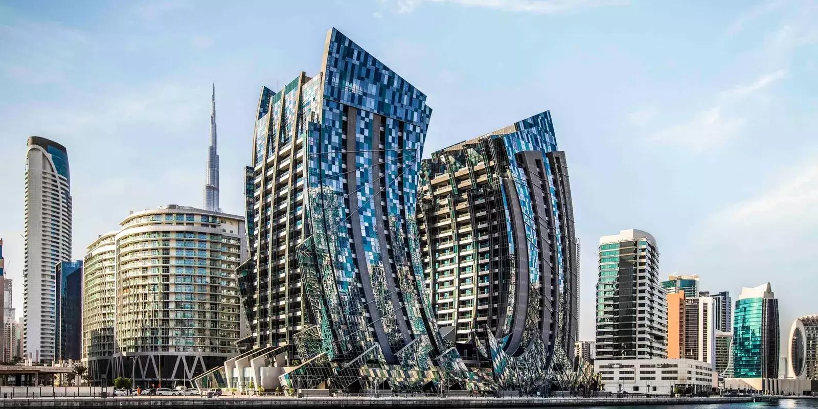 DaVinci Tower exterior facade view, Business Bay, Dubai