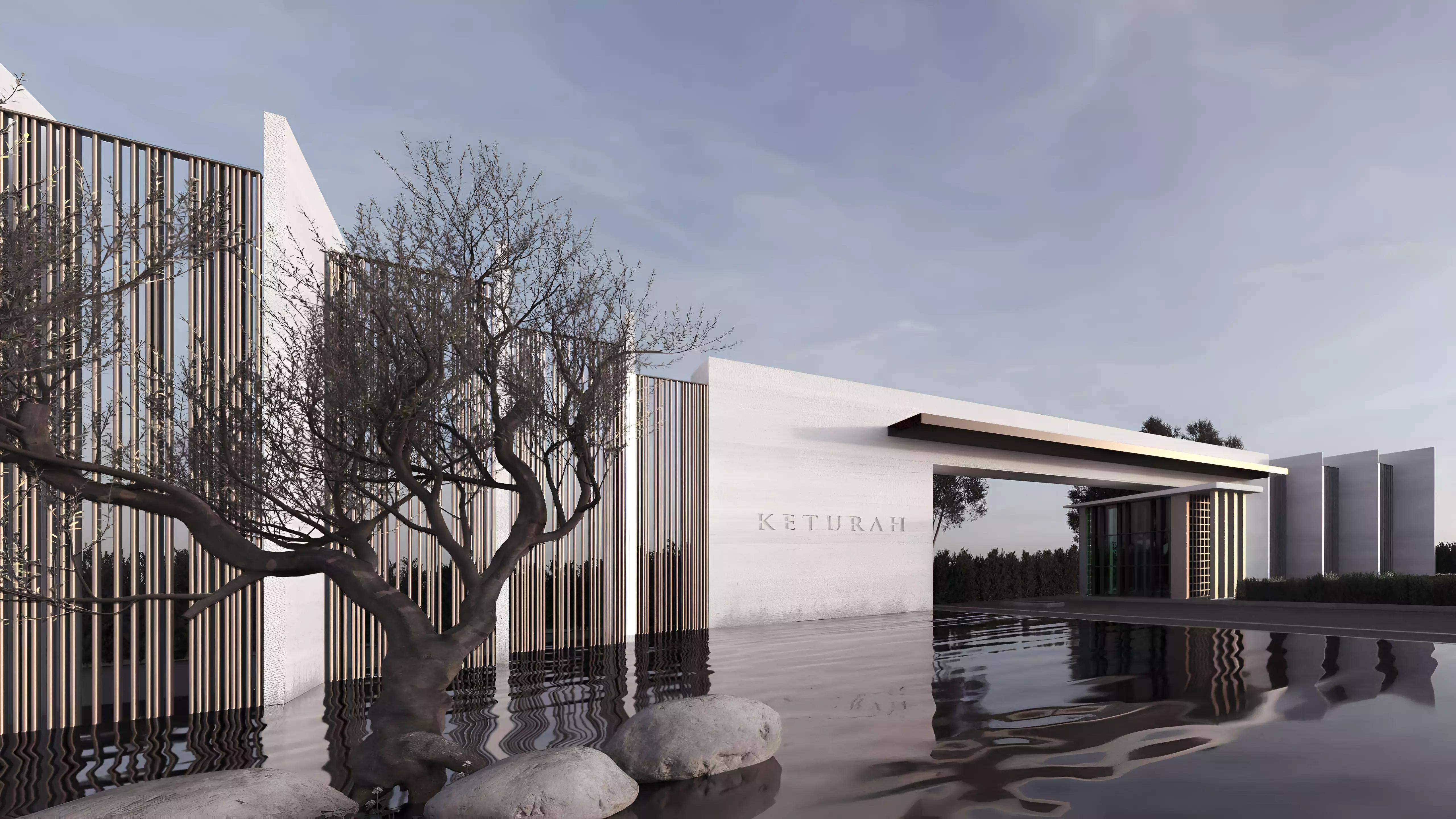 Exterior view of Keturah Reserve residential building, MAG City, Mohammed Bin Rashid City, Dubai