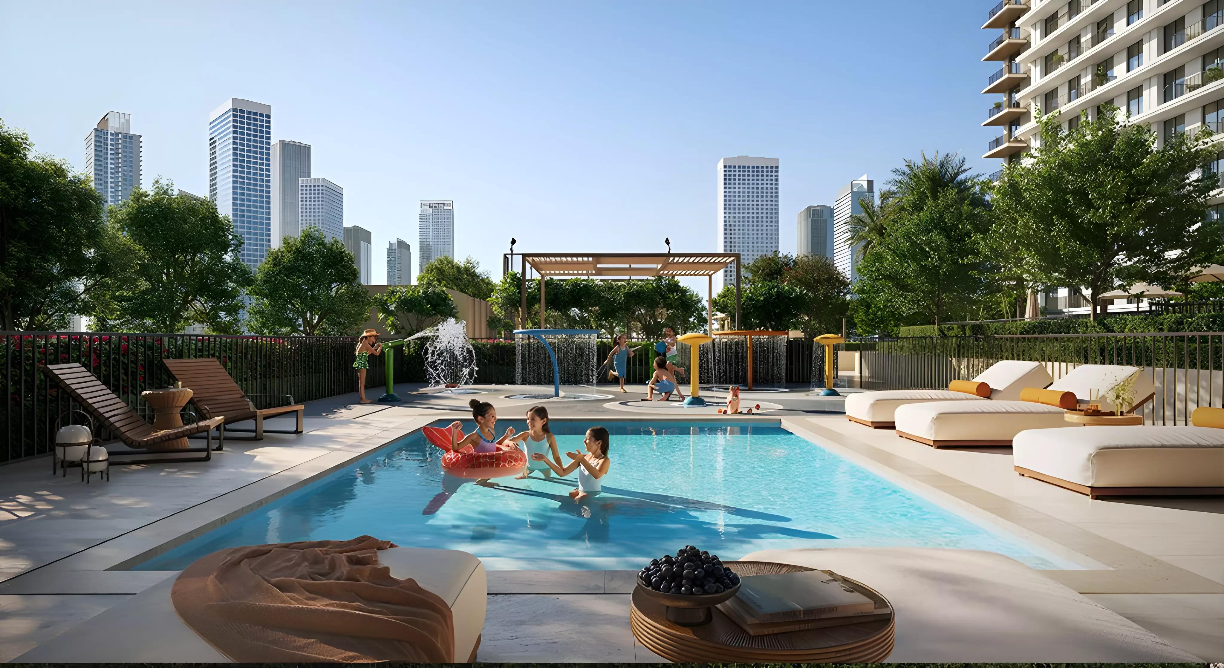 Creek Haven apartment interior living space, Dubai Creek Harbour