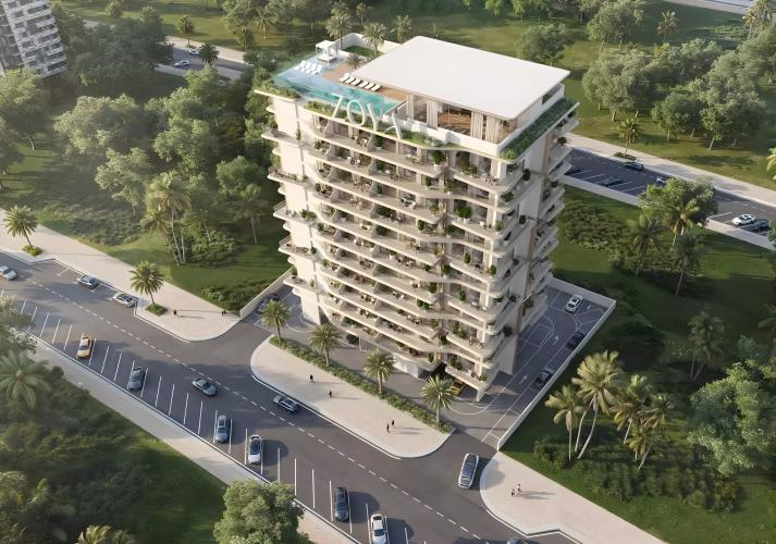 Izel by Zoya exterior facade, Dubai Land Residence Complex, Dubai