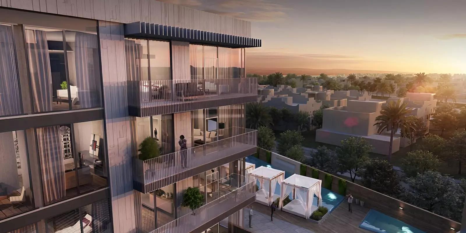 Q Gardens Lofts interior living space, JVC, Dubai