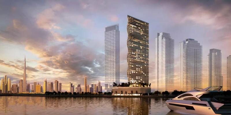 Mar Casa residential tower exterior at Dubai Maritime City