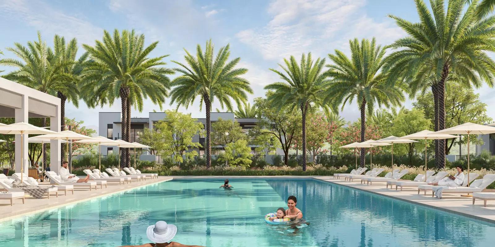 Anya Phase 2 landscaped park and walkway, Arabian Ranches 3, Dubai