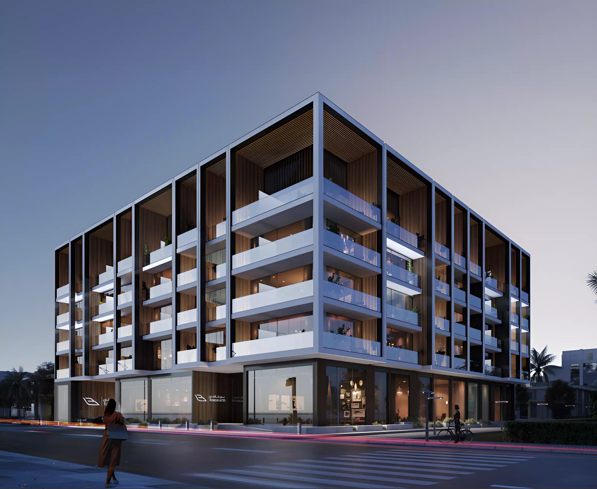 Apartment living room interior at Dawn by Binghatti, JVC, Dubai