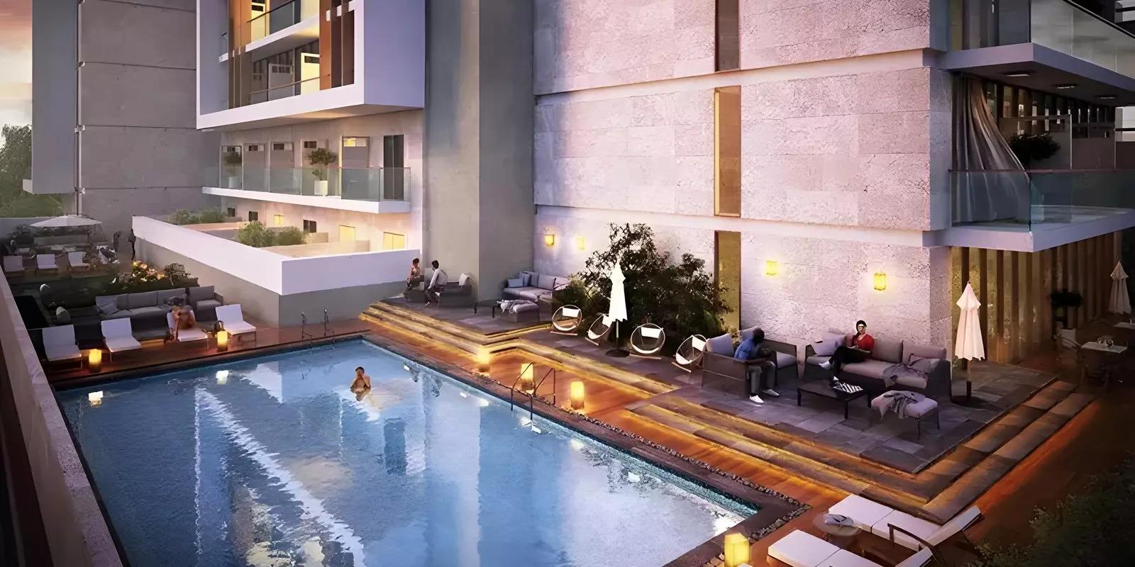 Westwood Residence bedroom interior, Al Furjan, Dubai