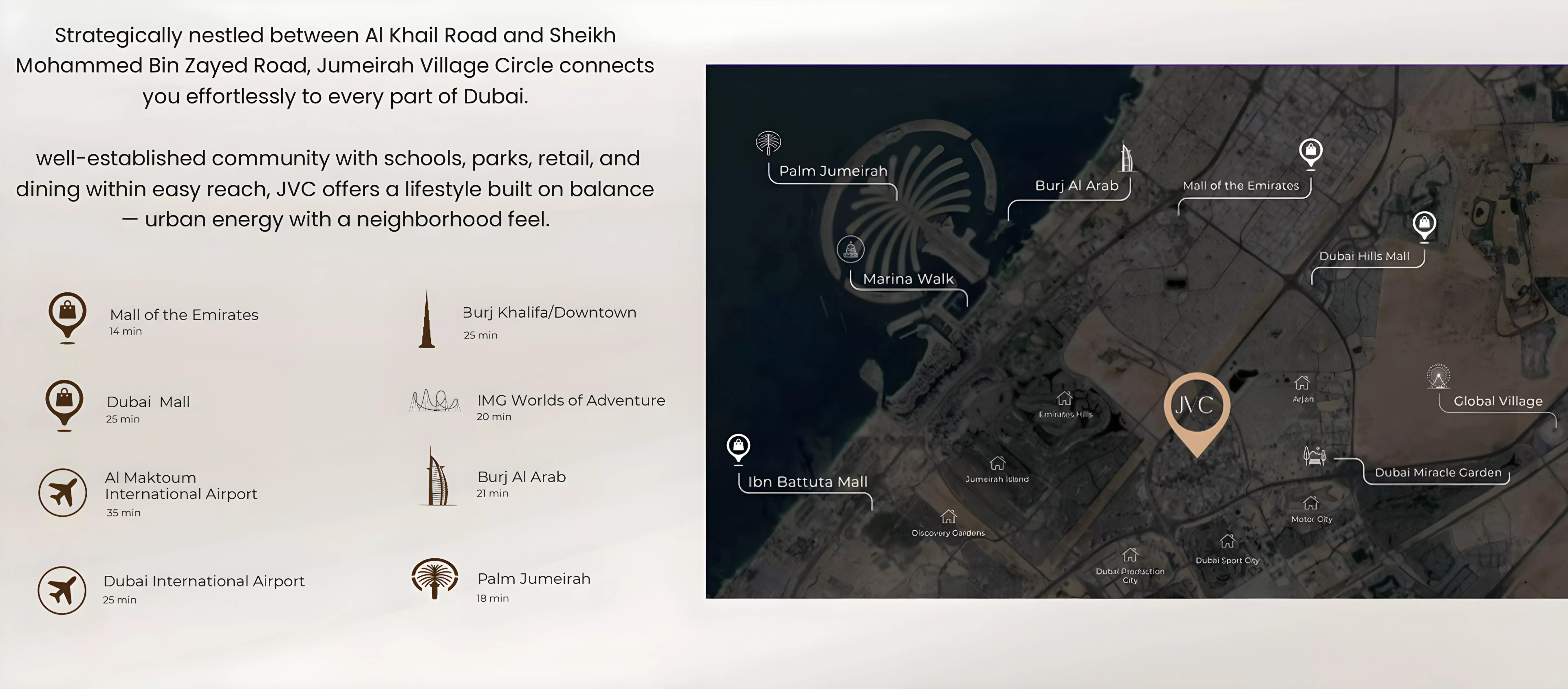 Beverly Crown master plan layout, Jumeirah Village Circle, Dubai