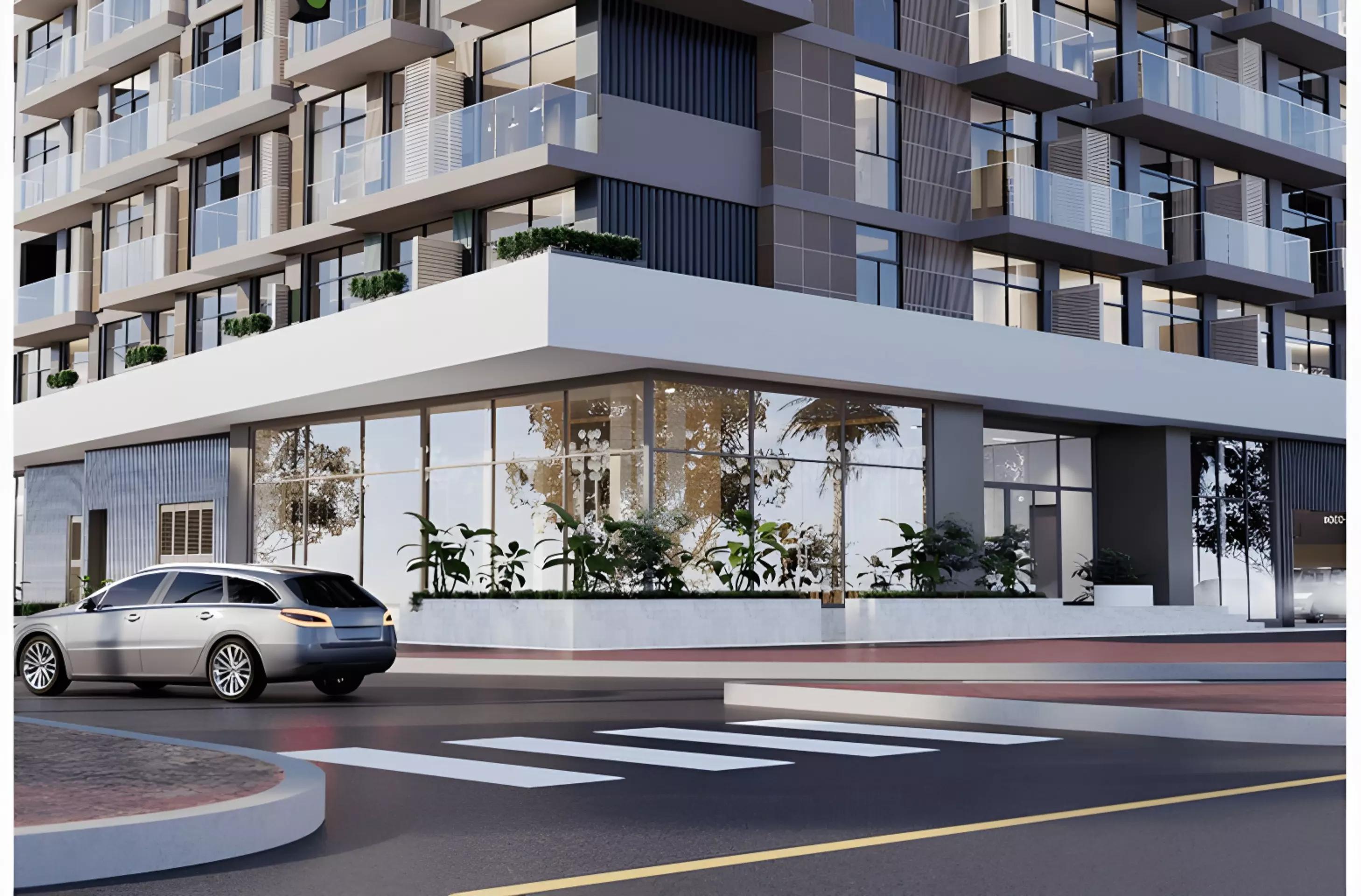 Stonehenge Residences apartment interior living space, Jumeirah Village Circle