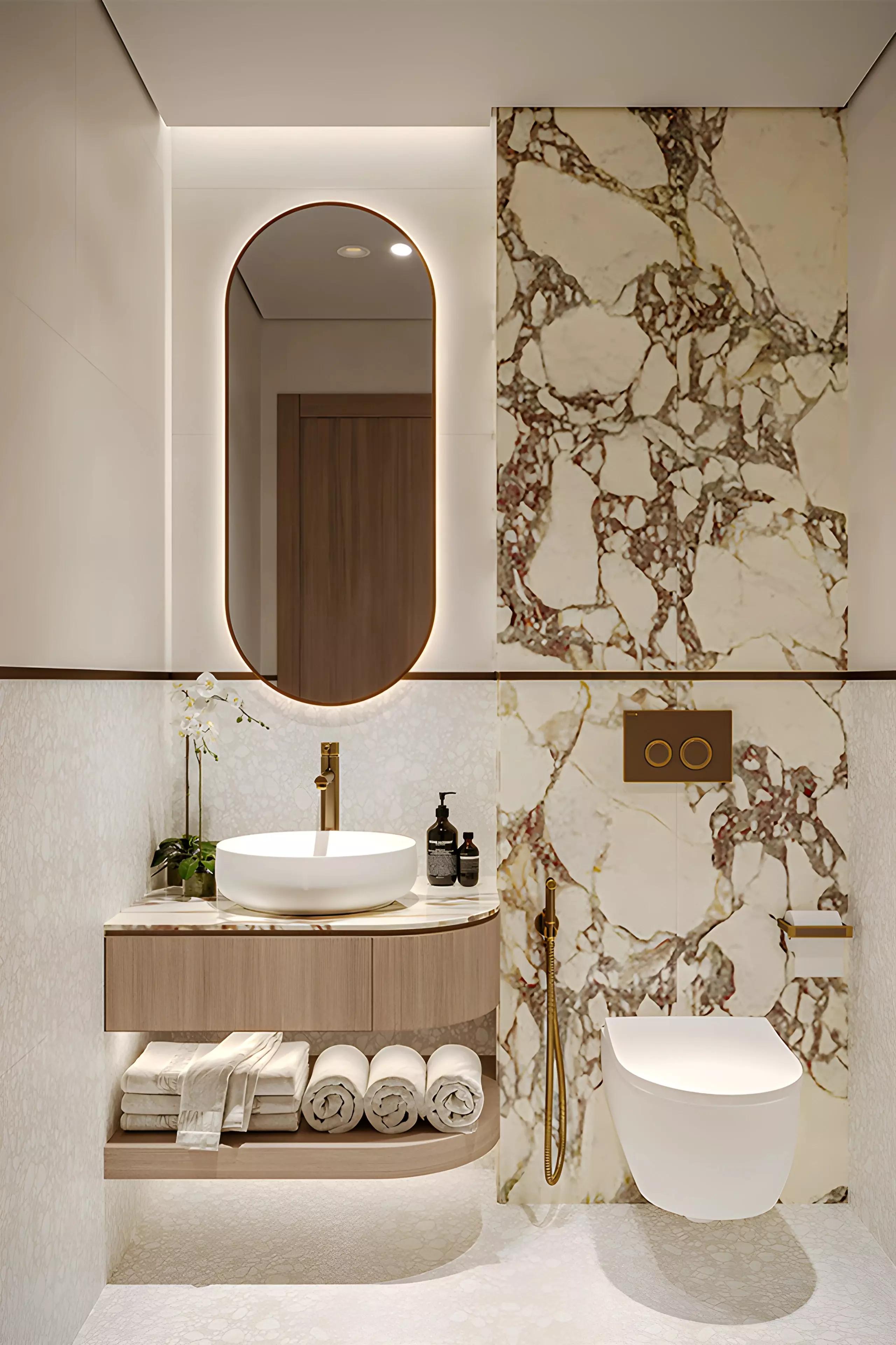 Floarea Residence kitchen interior, Arjan, Dubai