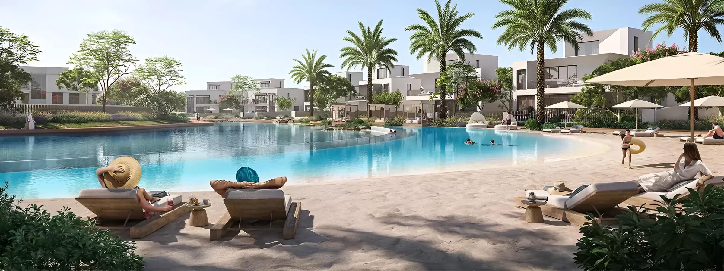 Lavita villa exterior facade view, The Oasis by Emaar, Dubai
