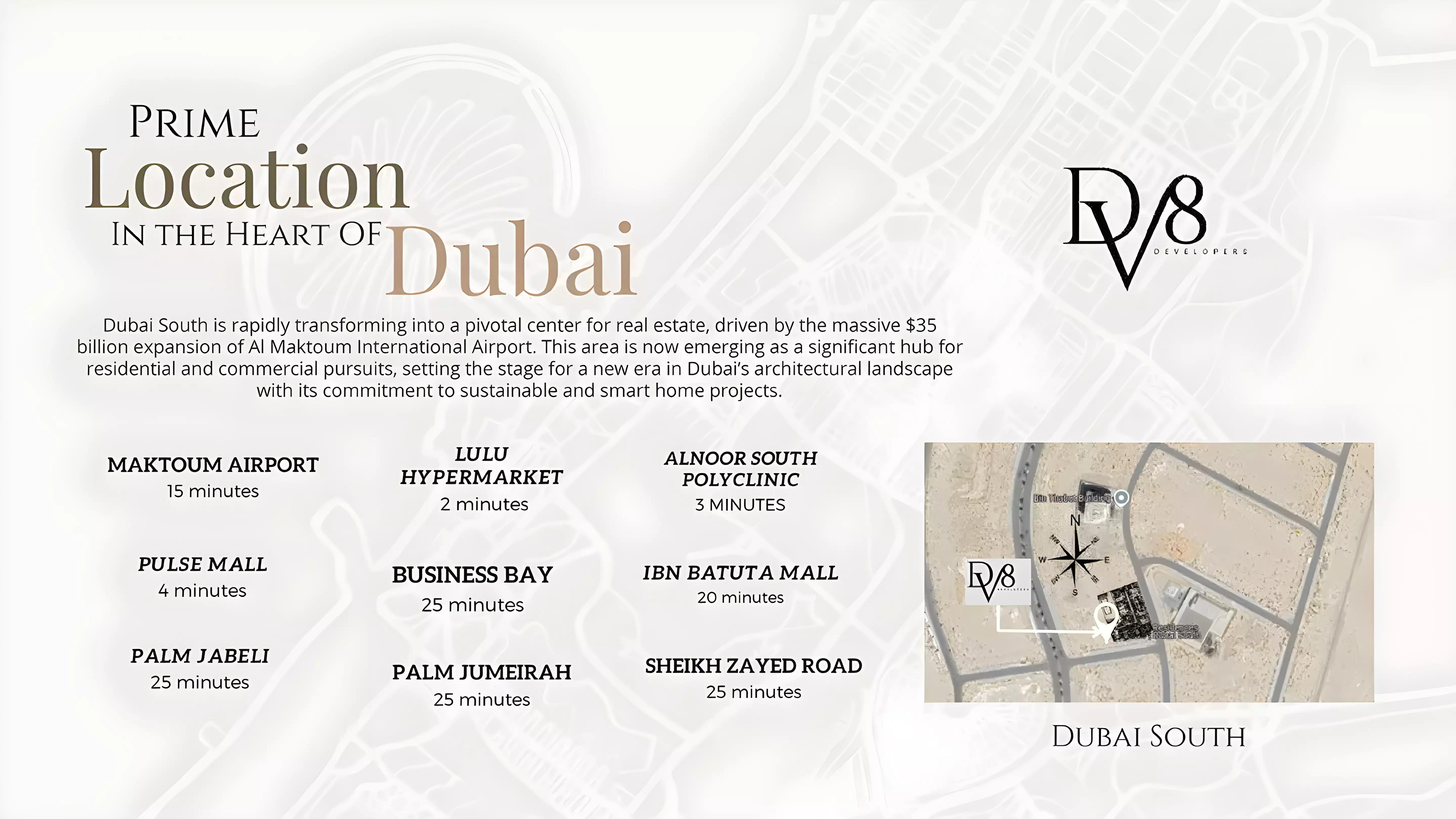Master plan layout of Trafford Residence within its Dubai South district