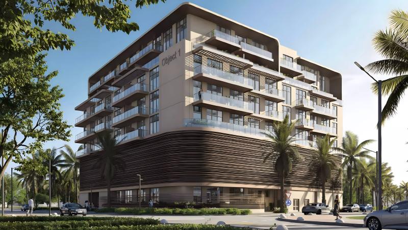 Exterior view of Silviana Park Living apartment building, Jumeirah Village Triangle, Dubai