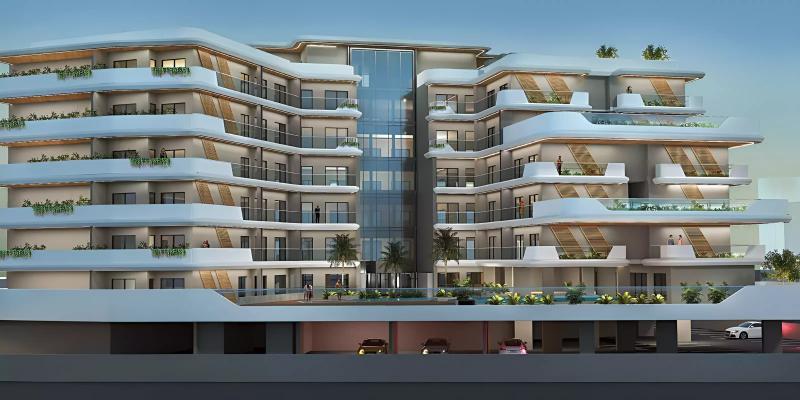 Marquis Signature apartment tower exterior in Arjan, Dubai