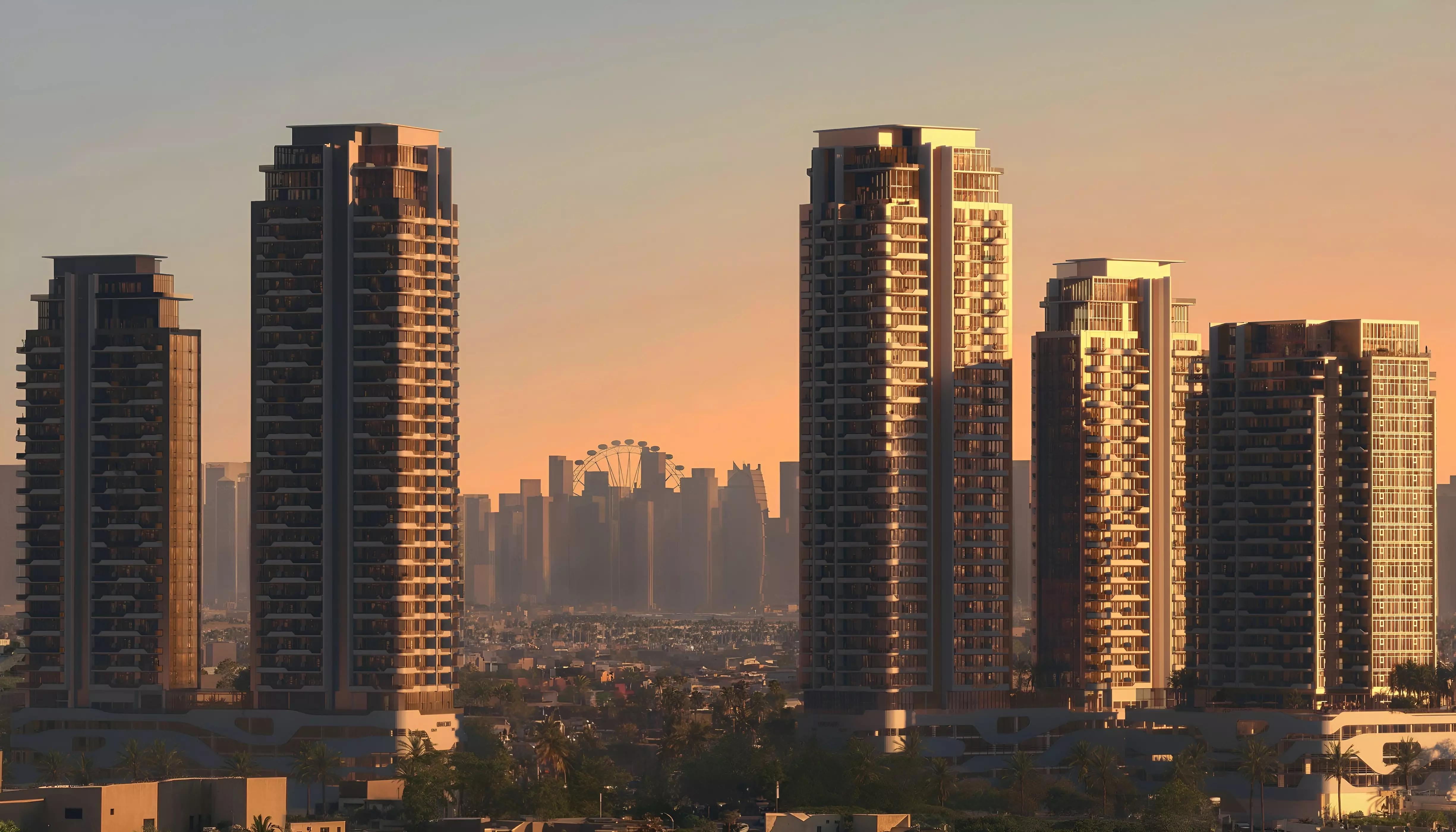 Solena Orchard Place exterior facade view, Jumeirah Village Circle, Dubai