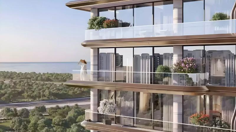 241 Waterside apartment building exterior render, Dubai Islands, Dubai