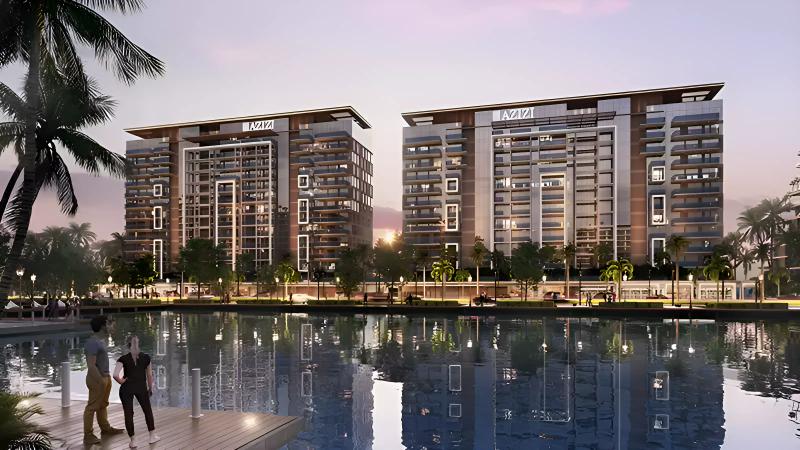 Azizi Venice 14 exterior building facade, Azizi Venice, Dubai South