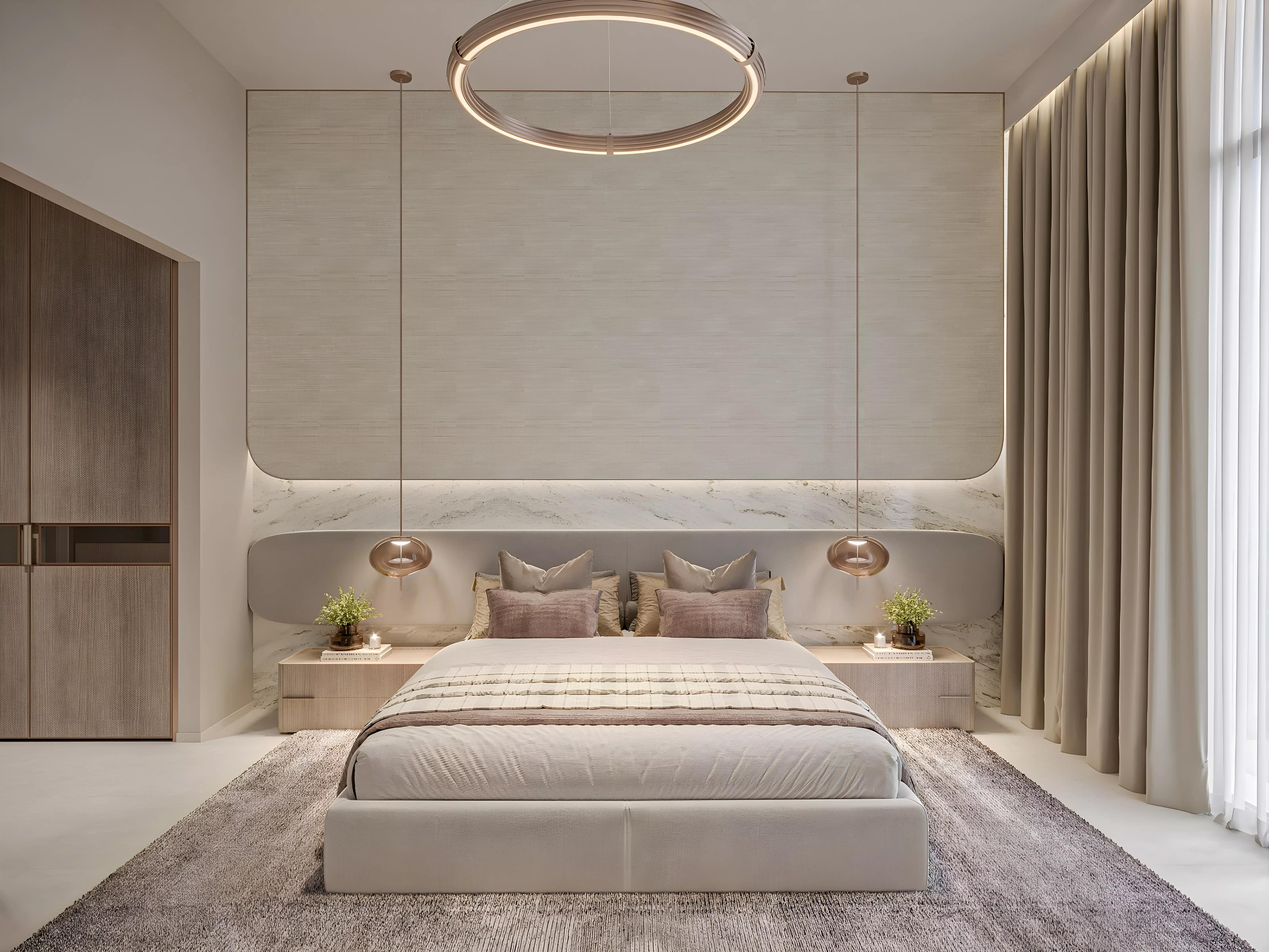 Seraph by Wadan building rendering with landscaped surroundings, Dubai Land Residence Complex