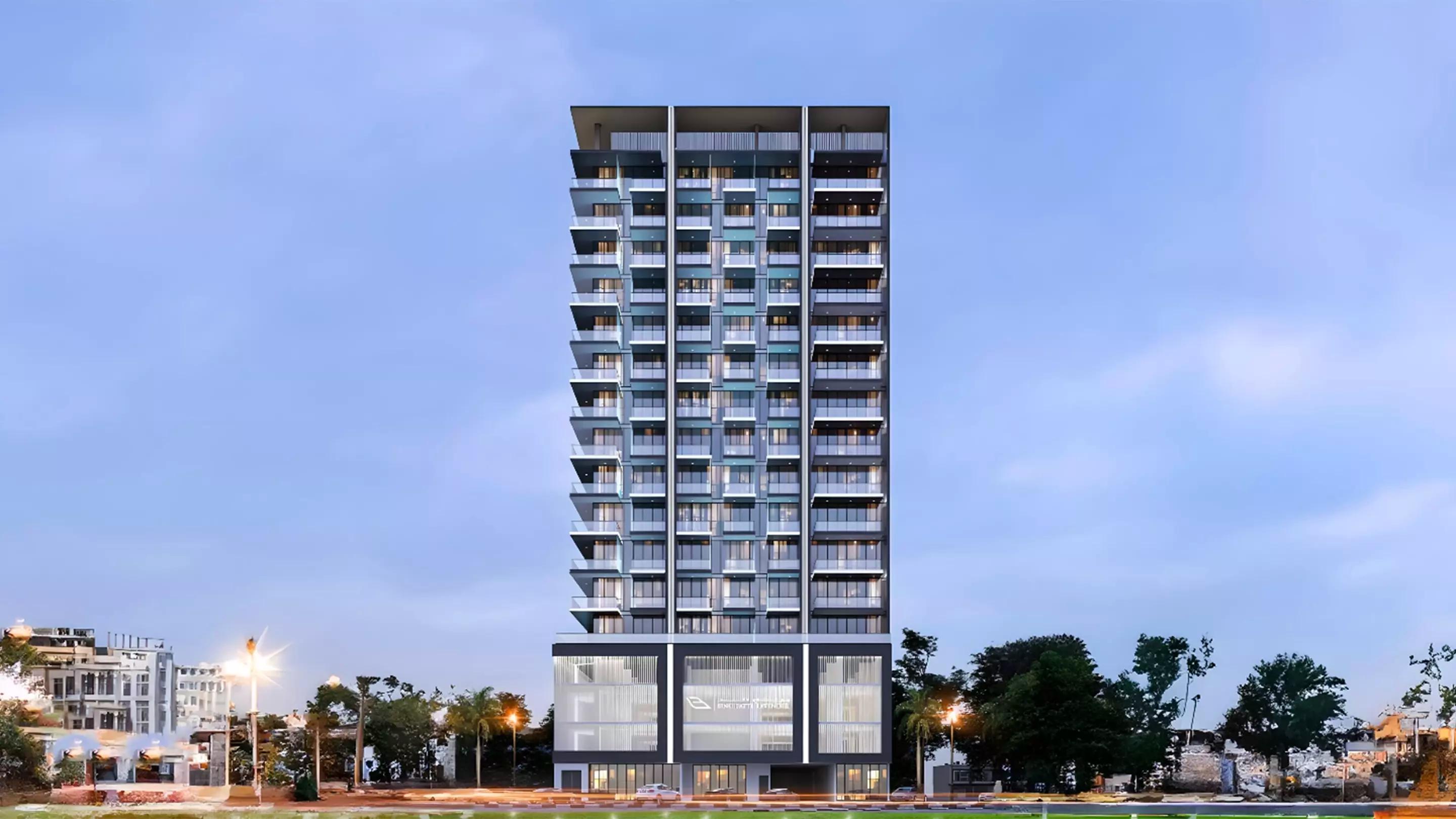 Binghatti Lavender exterior facade, JVC, Dubai
