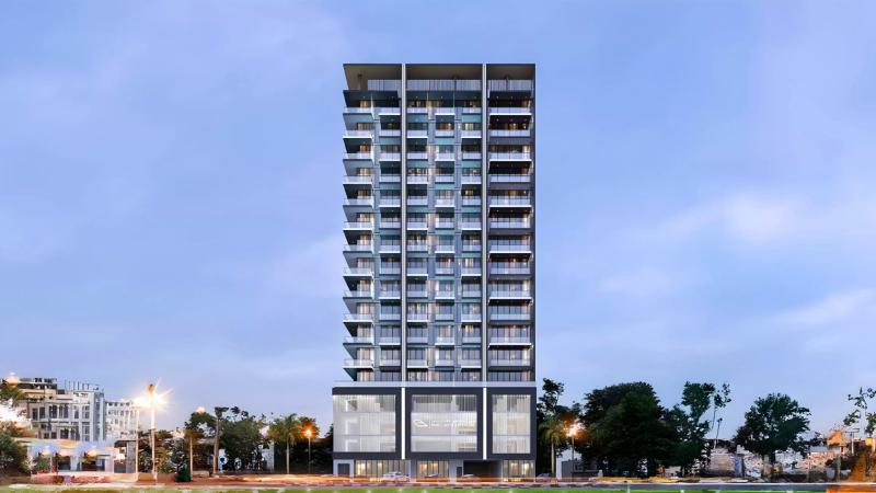 Binghatti Lavender exterior facade, JVC, Dubai