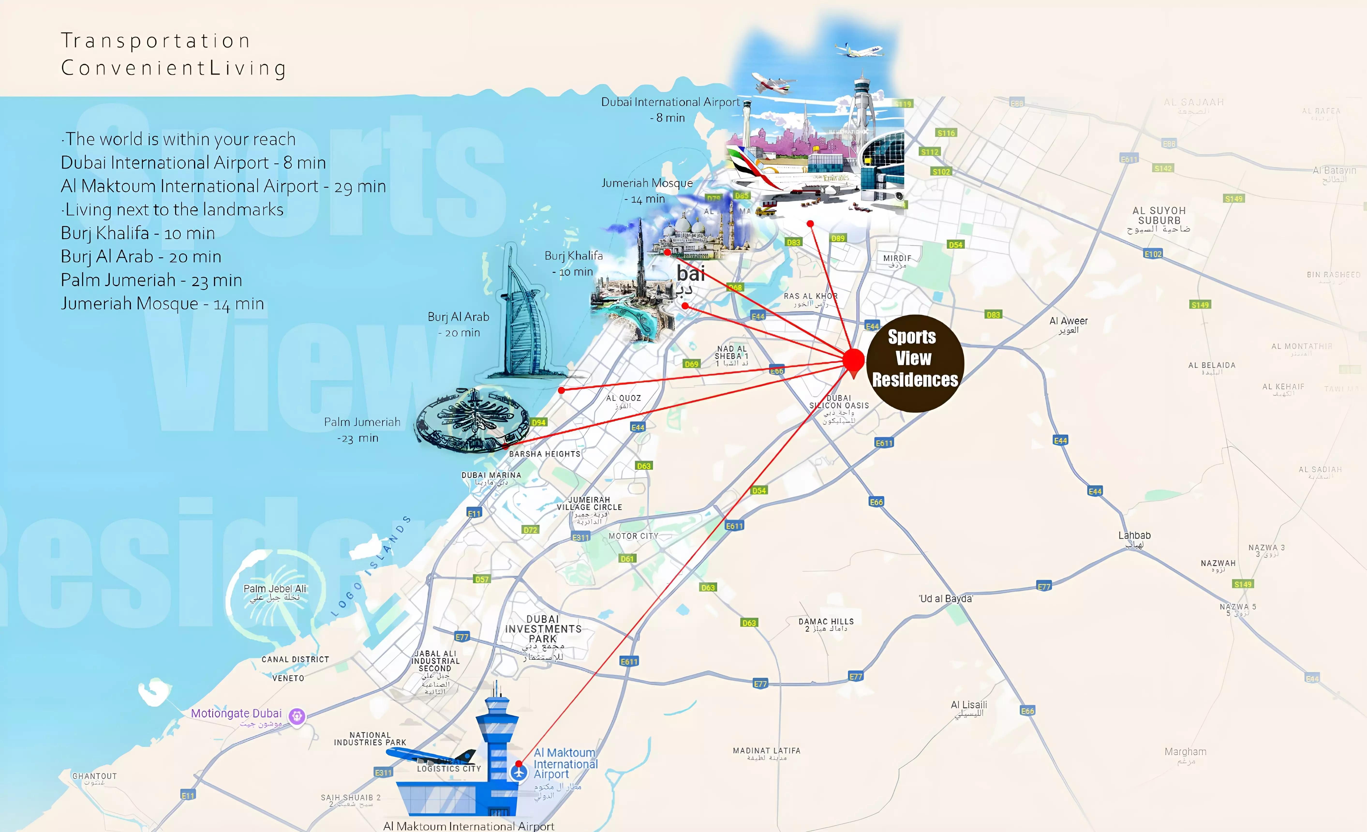 Master plan layout of Sports View Residence, International City Phase 2, Dubai