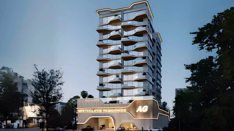 Whitecliffs Residences exterior tower view, Dubai Islands, Dubai