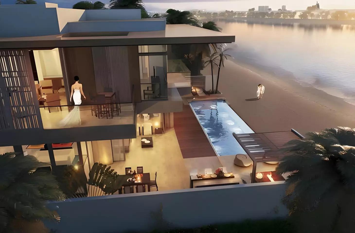 The Ellington Collection villa bedroom, Palm Jumeirah, Dubai