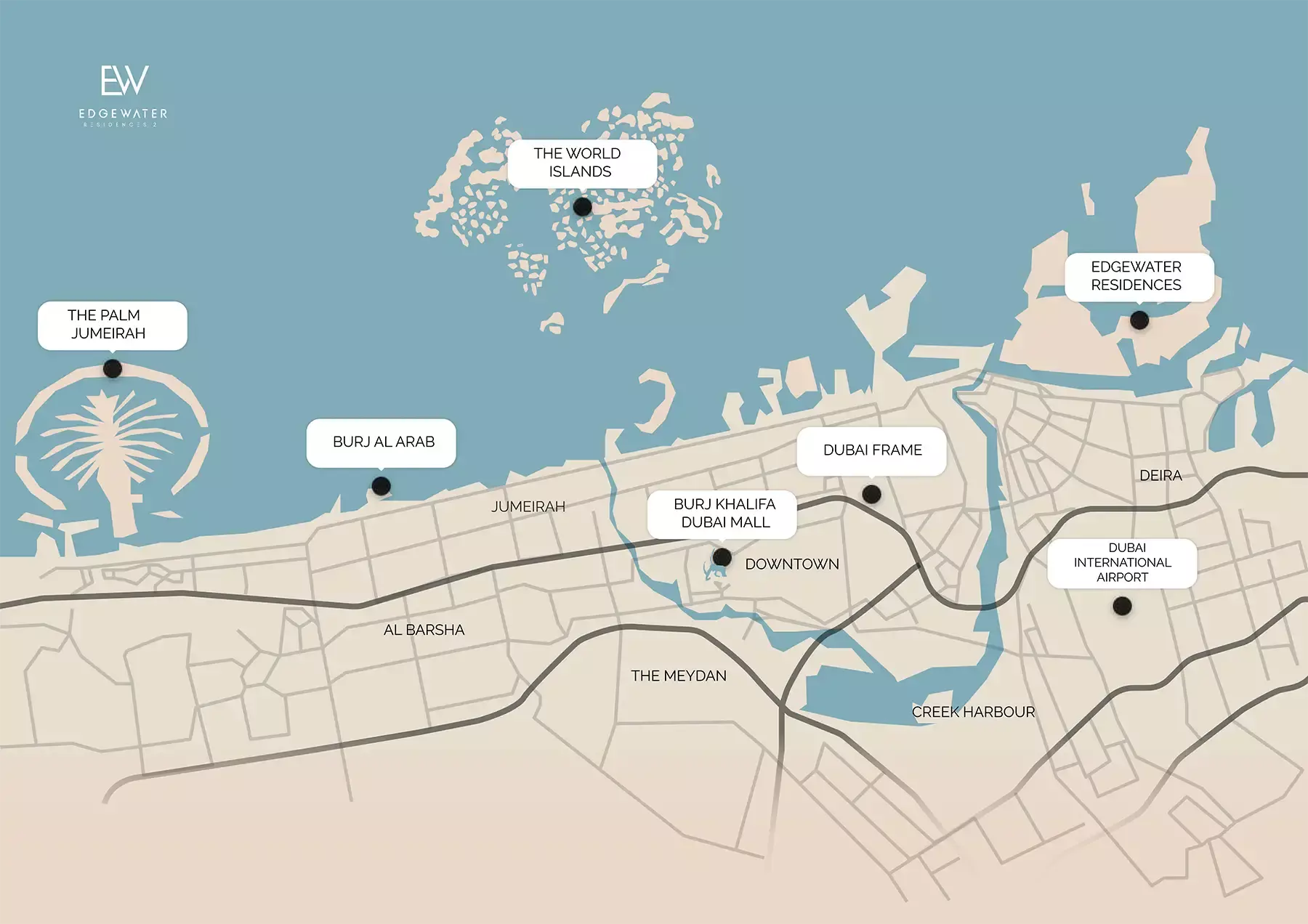 Edgewater Residences Phase 3 master plan layout, Dubai Islands